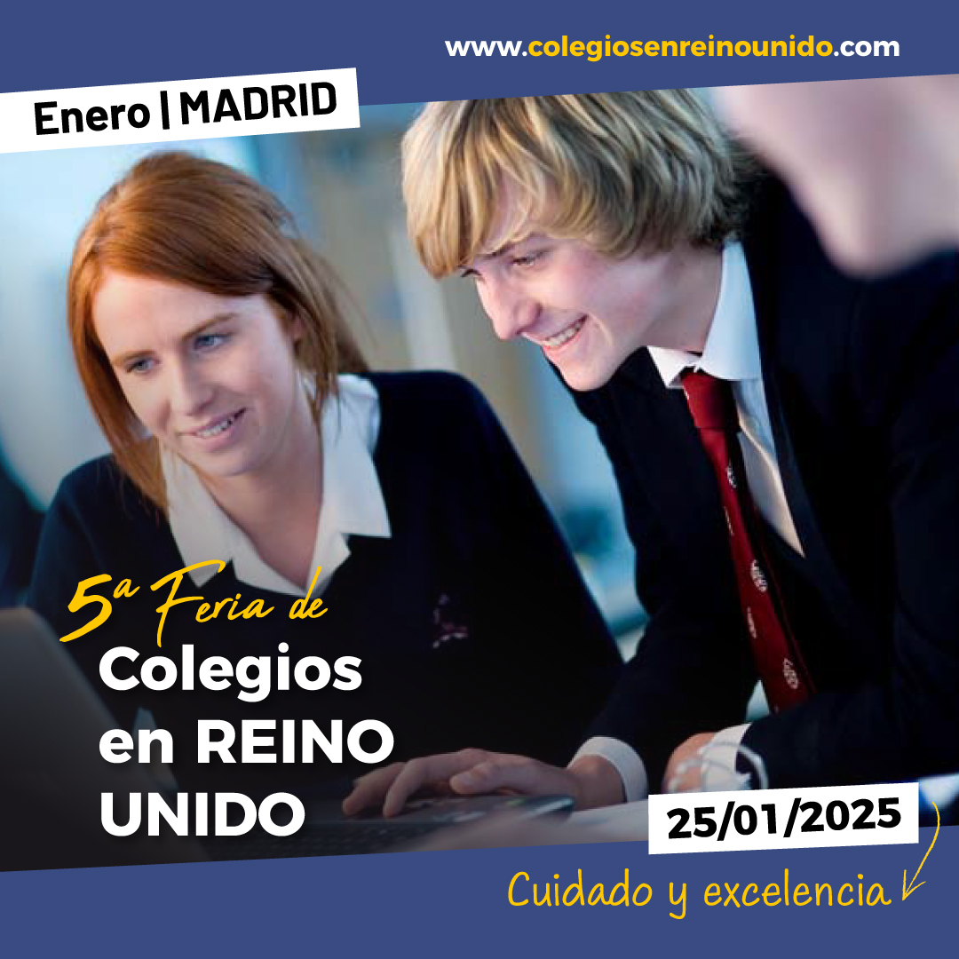 Poster de Feria con dos estudiantes de Boarding School